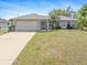 Charming single-story home with a well-manicured lawn and an attached two-car garage at 1702 Rice Ter, North Port, FL 34286