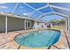 Sparkling pool with screened enclosure and serene outdoor space, creating a private oasis at 1702 Rice Ter, North Port, FL 34286