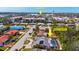 Aerial view of the property showing proximity to the shopping mall and nearby amenities at 2521 Clipper Ship Way, Sarasota, FL 34231