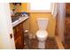 Cozy bathroom featuring an ornate vanity and shower stall with tile surround at 2521 Clipper Ship Way, Sarasota, FL 34231