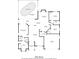 Detailed floor plan showcasing the layout of the home including the primary bedroom, kitchen, and pool at 3816 N Cranberry Blvd, North Port, FL 34286