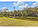 Scenic view of a pond surrounded by lush greenery and palm trees at 5211 Prime Ter, North Port, FL 34286