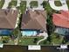 Aerial view of a stunning property featuring a private pool and backyard in a waterfront community at 556 Monaco Dr, Punta Gorda, FL 33950