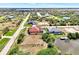 Aerial view of a beautiful waterfront community with homes, canals, and lush greenery at 10393 Harlingen St, Port Charlotte, FL 33981