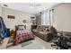 Inviting bedroom featuring a workstation, and a modern ceiling fan at 1470 Atwater Dr, North Port, FL 34288