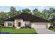 Charming single-story home with well-manicured lawn and attached two-car garage at 209 Annapolis Ln, Rotonda West, FL 33947