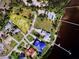 Detailed aerial view of property lines, showing lot dimensions and neighborhood layout, ideal for assessing the property's location at 4381 Northshore Dr, Punta Gorda, FL 33980