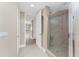 Bathroom features a tiled walk-in shower with glass door and tile flooring at 87 Vivante Blvd # 8732, Punta Gorda, FL 33950
