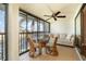 Relax on this lanai with outdoor furniture and serene water views at 1423 Mediterranean Dr # C, Punta Gorda, FL 33950