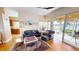 Comfortable living room with hardwood floors, patio access and natural light at 26287 Stillwater Cir, Punta Gorda, FL 33955