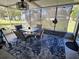 Screened-in patio with outdoor furniture, ideal for entertaining and enjoying the outdoor views at 447 Yeager St, Port Charlotte, FL 33954