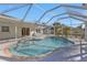 Sparkling pool with a brick trim and screened lanai, perfect for outdoor entertaining at 20343 Rutherford Ave, Port Charlotte, FL 33952