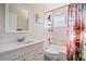 A recently updated bathroom with a stylish vanity and a shower-tub combination at 5126 Richmond Ter, North Port, FL 34287