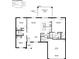 Detailed floor plan showcasing a three-bedroom layout with an open-concept kitchen, dining, and living area at 12072 Waterman Ave, Port Charlotte, FL 33981