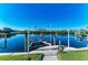 Home includes personal boat lift and dock with immediate access to open water at 1368 Grebe Dr, Punta Gorda, FL 33950