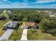 Aerial view of the home's large yard, solar panels and proximity to waterways at 16571 Cape Horn Blvd, Punta Gorda, FL 33955