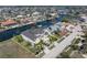 Aerial view of property on the water, showcasing the home's location and curb appeal at 250 George Rd, Port Charlotte, FL 33952