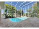 Beautiful screened-in pool and spa surrounded by lush tropical landscaping at 250 George Rd, Port Charlotte, FL 33952