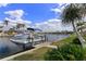 Docked boat is ready for fishing or recreation at 258 Venezia Ct, Punta Gorda, FL 33950