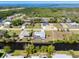 Aerial view showcases this home's fenced backyard oasis with a pool and proximity to a canal at 3024 Caribbean Dr, Punta Gorda, FL 33950