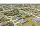 Neighborhood aerial view highlighting the attractive homes, cul-de-sac, and green spaces at 321 Pessoa St, Punta Gorda, FL 33983