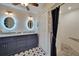Bathroom featuring a double vanity, and walk-in shower at 3906 Crooked Island Dr, Punta Gorda, FL 33950