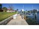Private boat lift and dock providing waterfront living and convenient access to boating and recreational activities at 413 Valletta Ct, Punta Gorda, FL 33950