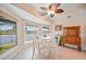 Charming breakfast nook with views of the water and classic furnishings at 413 Valletta Ct, Punta Gorda, FL 33950