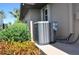 View of an HVAC system located on the exterior of this home at 413 Valletta Ct, Punta Gorda, FL 33950