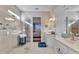 Bathroom features large walk-in shower, double sinks, and seamless glass at 13056 N Marsh Dr, Port Charlotte, FL 33953