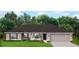 Charming one-story home featuring a two-car garage, well-maintained lawn, and neutral-colored exterior at 13979 Fisher Ave, Port Charlotte, FL 33953