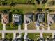 Aerial view of neighborhood shows various styles of homes at 17 White Marsh Ln, Rotonda West, FL 33947