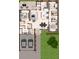 Detailed floor plan showcasing the layout with three bedrooms, kitchen, dining, garage and outdoor terrace at 17196 Glenview Ave, Port Charlotte, FL 33954