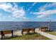 Relax and take in the stunning water views from the community benches along the waterfront at 25188 Marion Ave # D303, Punta Gorda, FL 33950