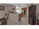 Kitchen featuring dark-stained wood cabinets and granite countertops at 3322 Purple Martin Dr # 127, Punta Gorda, FL 33950