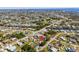 An aerial view of the property in a waterfront residential neighborhood with many canals at 209 Seminole Nw Blvd, Port Charlotte, FL 33952