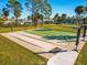 Outdoor shuffleboard area surrounded by grassy areas and shade trees at 2290 Aaron St # 312, Port Charlotte, FL 33952