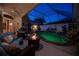 Relaxing screened pool area with comfortable seating and a warm fire pit for cozy evenings at 26089 Templar Ln, Punta Gorda, FL 33983