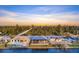 Scenic aerial shot showcasing waterfront homes with private docks and expansive green spaces at 9493 St Paul Dr, Port Charlotte, FL 33981