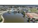 A panoramic view of community amenities, featuring a pool, clubhouse, tennis courts, and a serene lake at 13632 Clara Ln, Port Charlotte, FL 33981