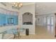 Bright breakfast nook with bay window, a table with seating, and decorative lighting at 1563 Arundel Ave, North Port, FL 34288