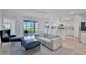 Bright, open-concept living room with comfortable seating, modern kitchen, and scenic views at 15951 Grassland Ln # 3812, Punta Gorda, FL 33982