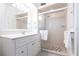 Bright bathroom with glass shower, vanity, and updated fixtures at 168 Morgan Se Ln, Port Charlotte, FL 33952