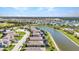 Aerial view of community showing the proximity of homes to the lake at 1849 E Isles Rd, Port Charlotte, FL 33953