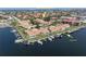 Aerial view of 2645 W Marion Ave #114 on the water, featuring boat dock #13 at 2645 W Marion Ave # 114, Punta Gorda, FL 33950