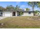 Charming single-story home featuring well-kept lawn, garage, and neutral siding under a blue sky at 3956 Fairchild Ave, North Port, FL 34287