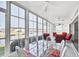Enclosed lanai with dining area offers panoramic views of the canal at 4000 Bal Harbor Blvd # 217, Punta Gorda, FL 33950