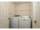 Convenient laundry room with washer, dryer and shelving at 4237 Irdell Ter, North Port, FL 34288