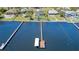 Breathtaking aerial view of waterfront homes featuring private docks along a serene coastline at 4450 Northshore Dr, Punta Gorda, FL 33980