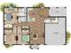 Detailed floor plan showing the layout of the home, including bedrooms, bathrooms, and living areas at 4517 Meager Cir, Port Charlotte, FL 33948